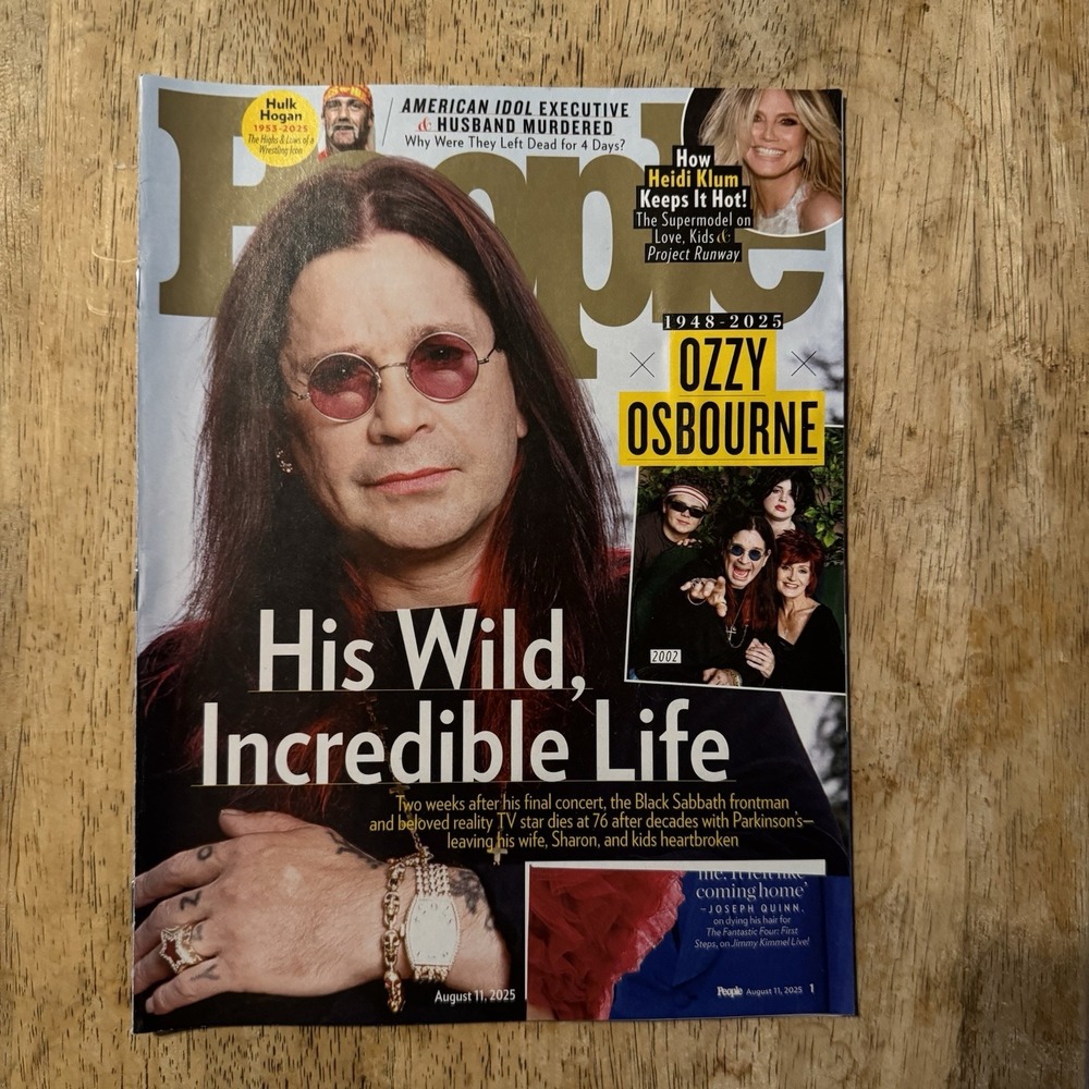 PEOPLE MAGAZINE 8/11/25 Ozzy Osbourne Cover Hulk Hogan Exclusive